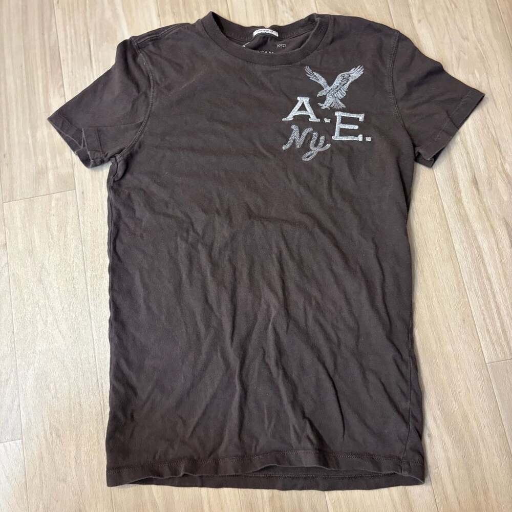 American Eagle Outfitters Brown Vintage Fit A.E. NY Graphic T-Shirt Mens XS